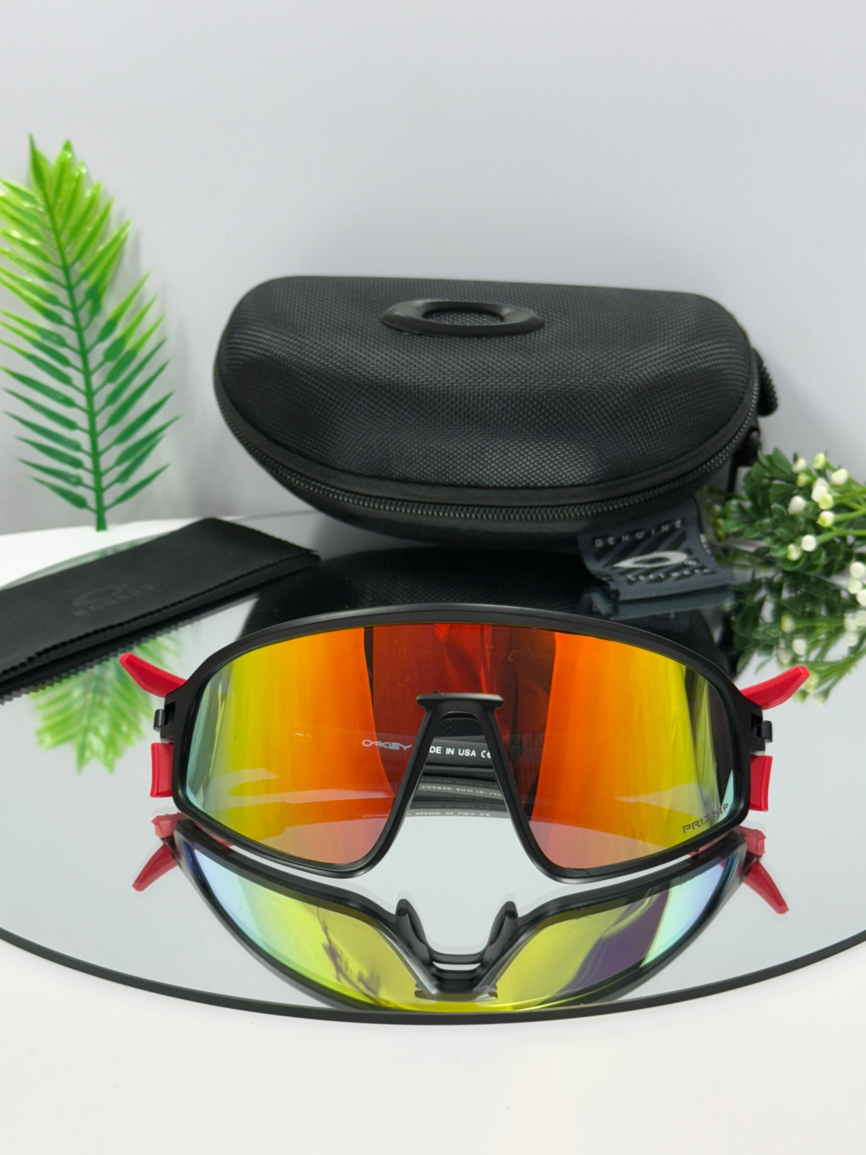 Oakley Latch Panel ( Red Mirror & Black )